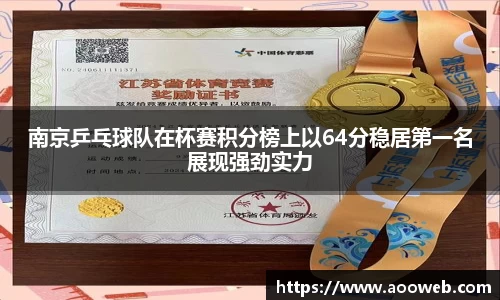 南京乒乓球队在杯赛积分榜上以64分稳居第一名展现强劲实力