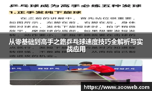 从零基础到高手之路乒乓球速度技巧全解析与实战应用
